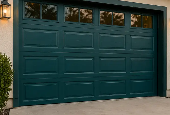 Garage door after restoration in Galveston Texas