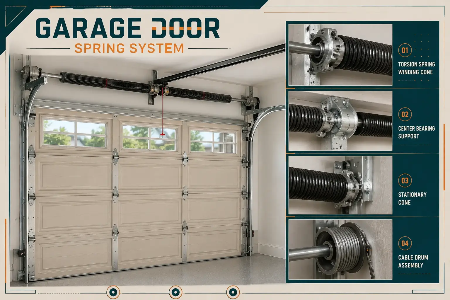 Marine grade overhead garage door engineering system in Galveston Texas
